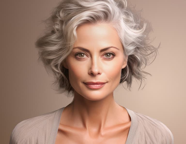 middle-aged female model