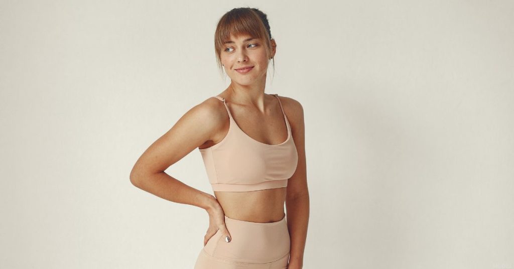 Woman looking and feeling great post-partum after her facial and body treatments (model)