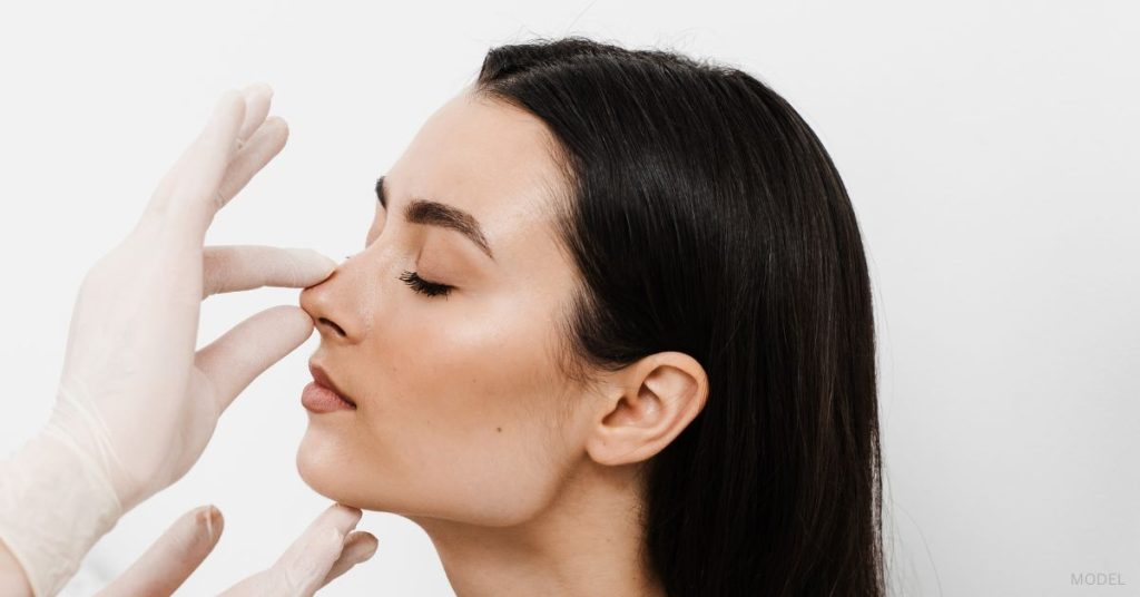 female model examined by doctor